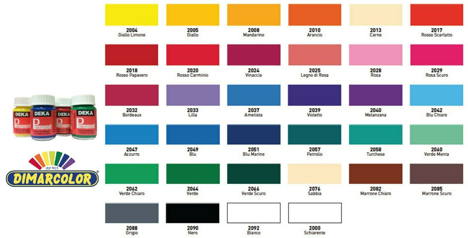 DEKA Permanent Stoffmalfarbe für helle Stoffe 125 ml - 32 Farben